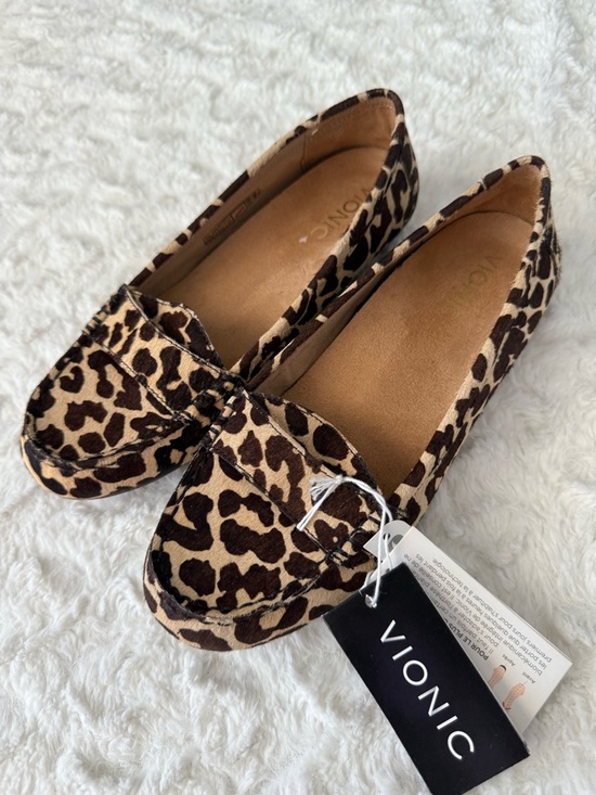 Vionic Shoes - NEW VIONIC Larrun Calf Hair Leopard Print Loafers Slip-On Flats